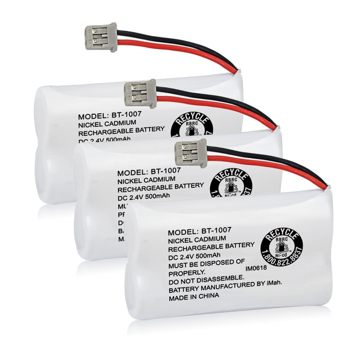 iMah BT1015 BT1007 Cordless Phone Battery for Uniden Uniden DCX150 DECT1500 D1484 BT-1007 BT-1015 BT-904 BBTY0460001 BBTY0510001 Telephones (Pack of 3)