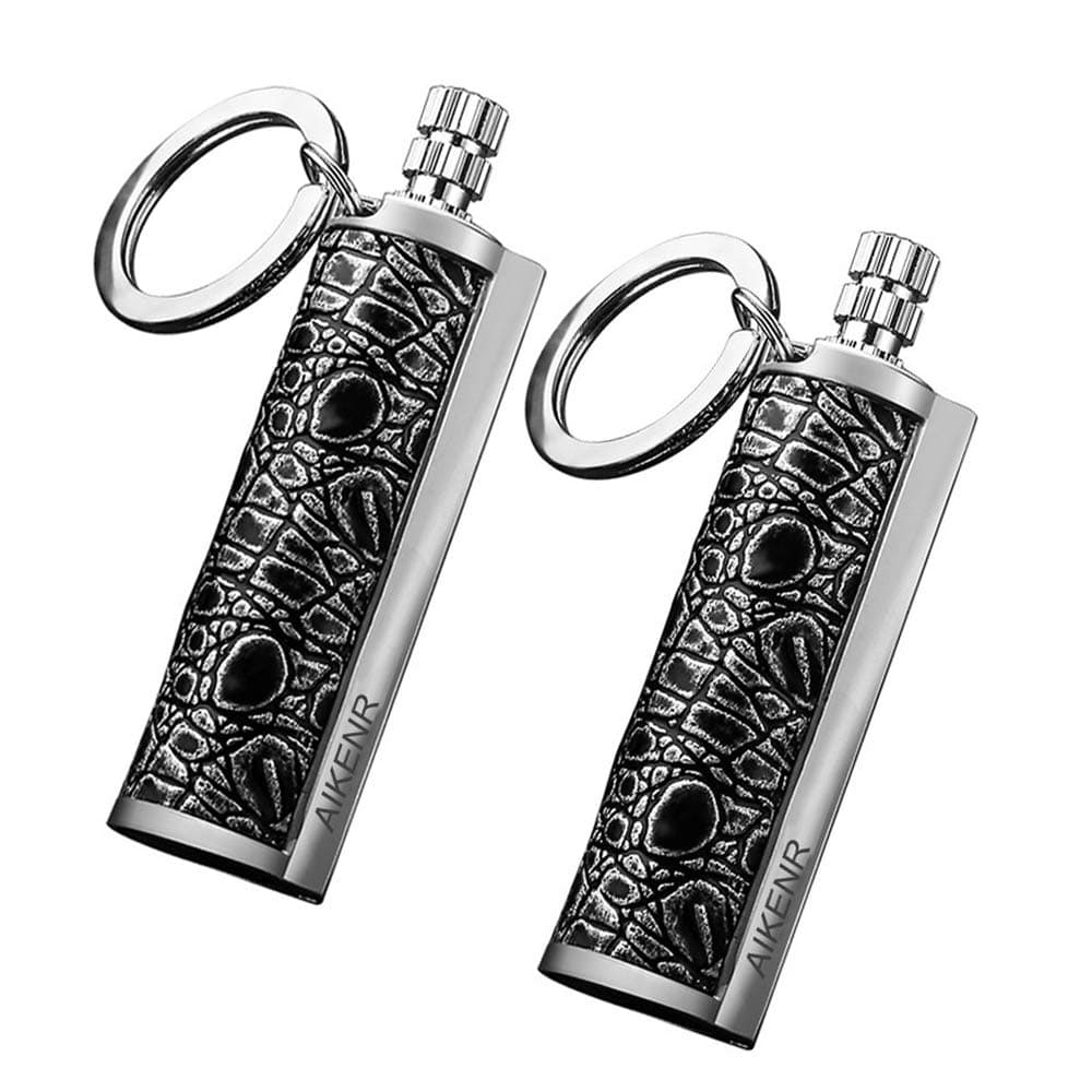 AIKENR Permanent Match, Keychain Flint Metal Matchstick Fire Starter, Waterproof Emergency Flint Fire Starter for Outdoor Camping Survival, Great Gift