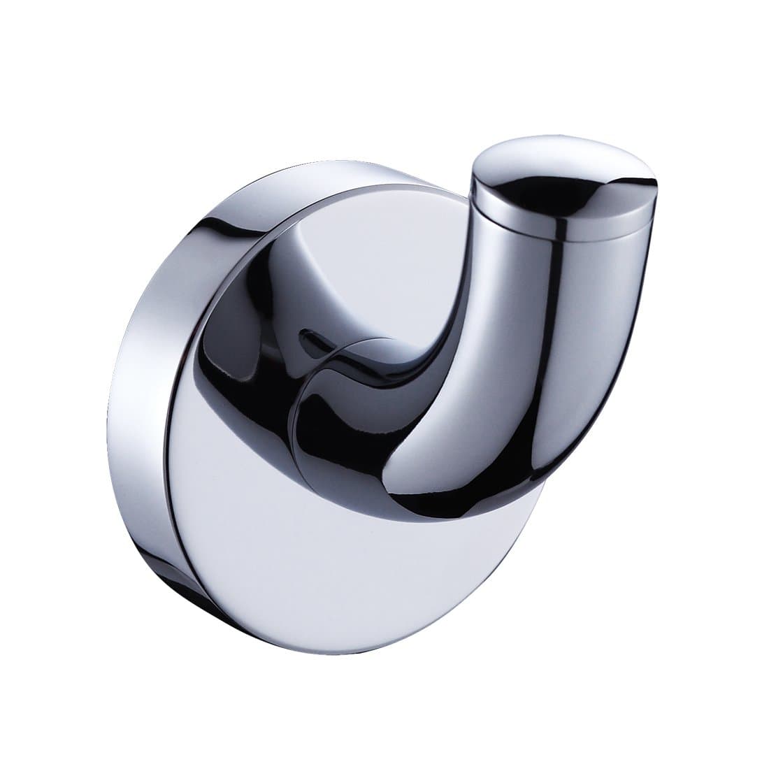 Modern Solid Brass Chrome Finish Bathroom Robe and Towel Hooks Wall Mount Bathroom Accessory A6472