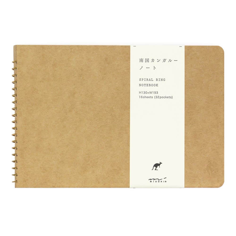 Midori Spiral Ring Note B6 Kangaroo Pocket Tropical Pattern