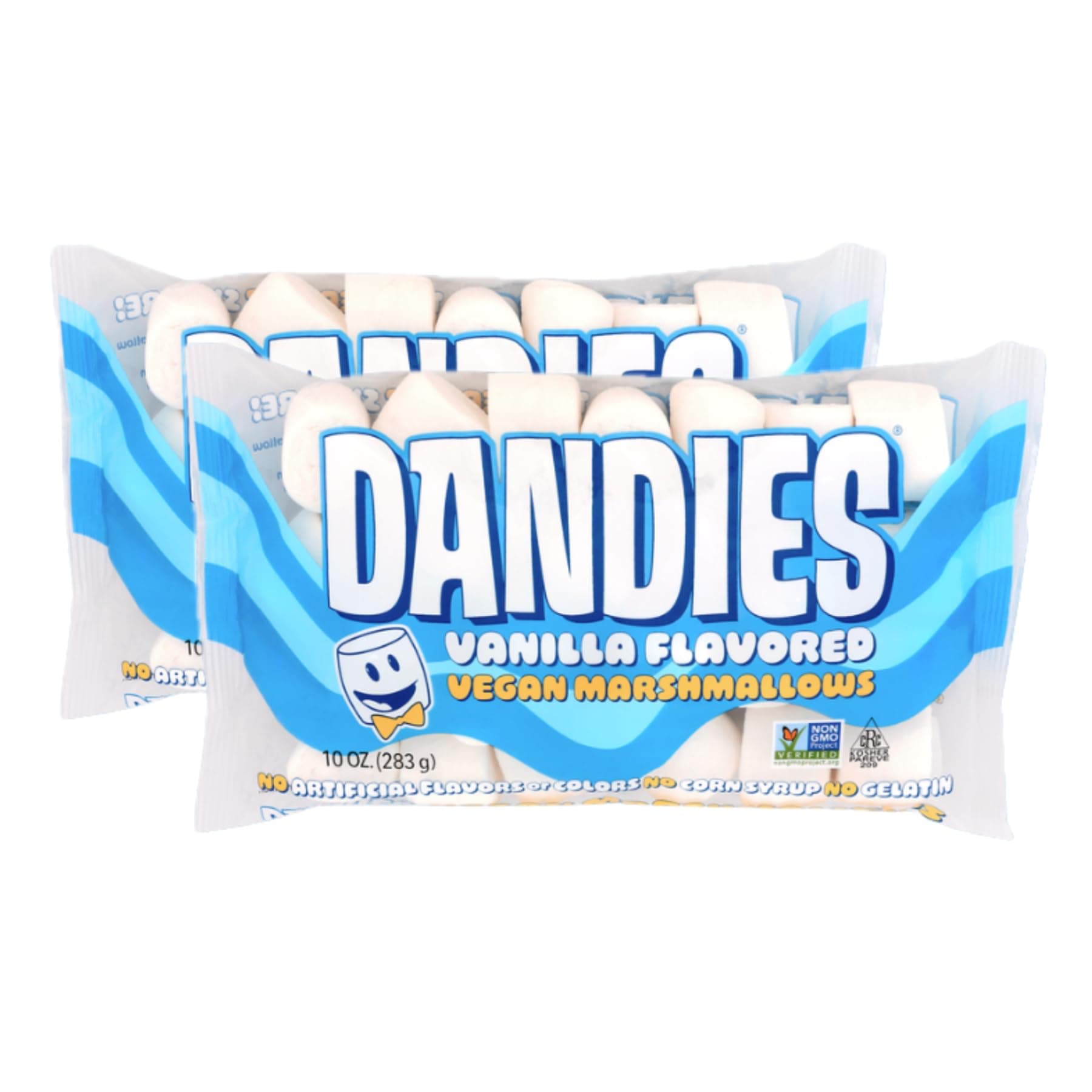 Dandies Original Vegan Marshmallows, No Artificial Flavorings, Food Dyes, Corn Syrup, or Gelatin, Perfect for Roasting, S’mores, or Snacking (2 Pack)