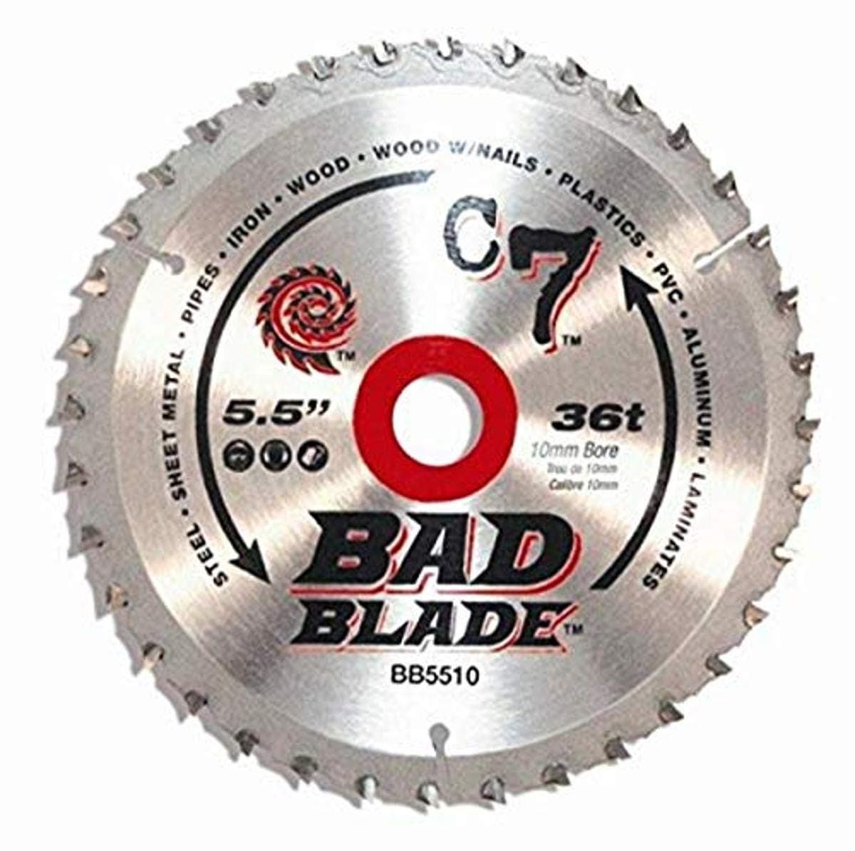 BB5510 C7 Bad Blade 5-1/2-Inch 36 Tooth With 10mm Arbor