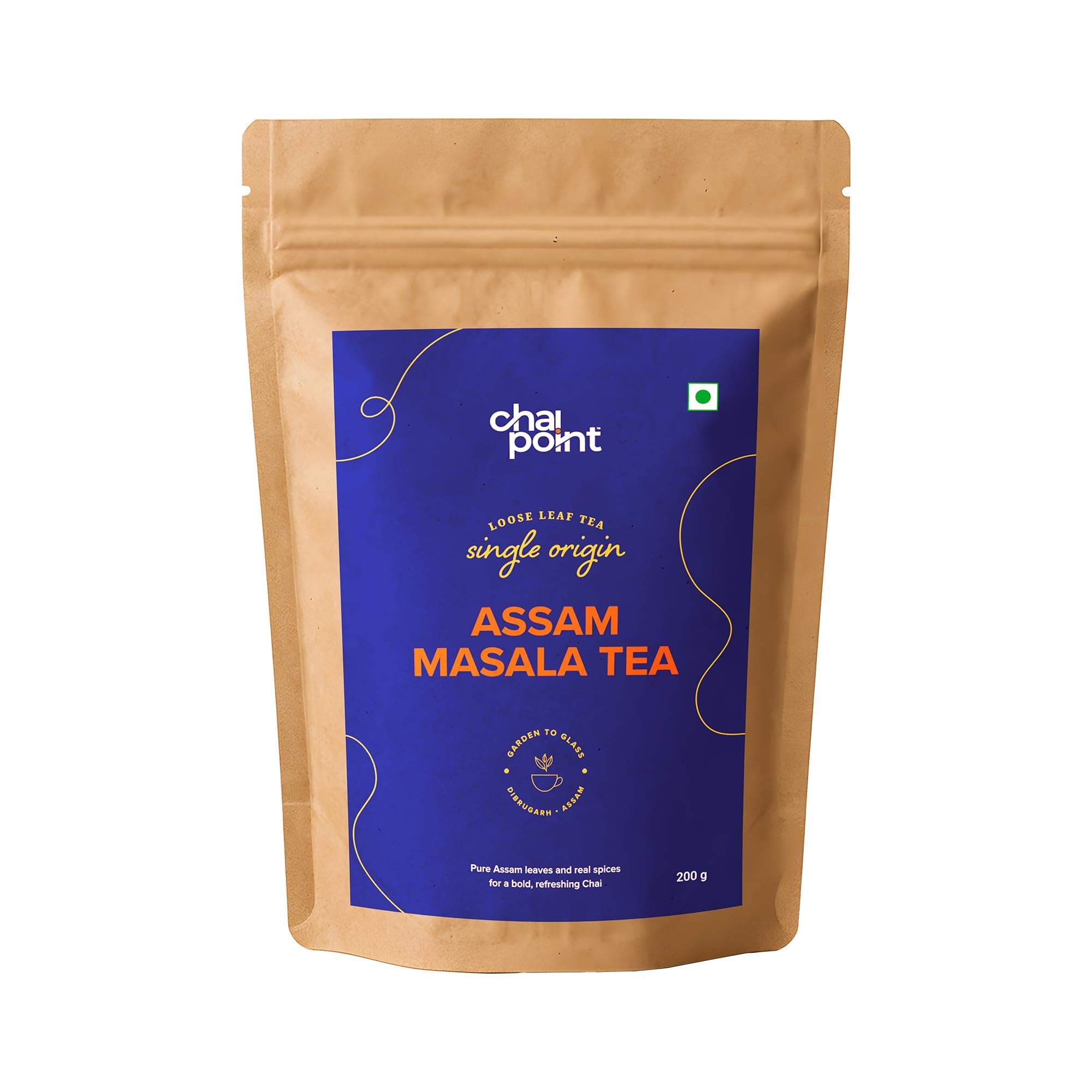 Assam Masala Tea 200g (80 Cups) Natural Spices (Cinnamon, Clove, cardamon, Ginger, Black Pepper), Single Origin Tea (1)
