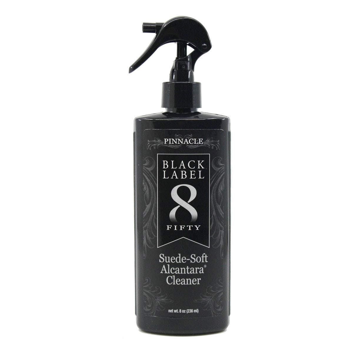 Pinnacle Black Label Suede-Soft Alcantara® Cleaner (8 oz): Premium Care for Micro-Suede & Alcantara Surfaces - Gently Removes Stains, Refreshes, and Deodorizes - Safe for All Interior Fabrics