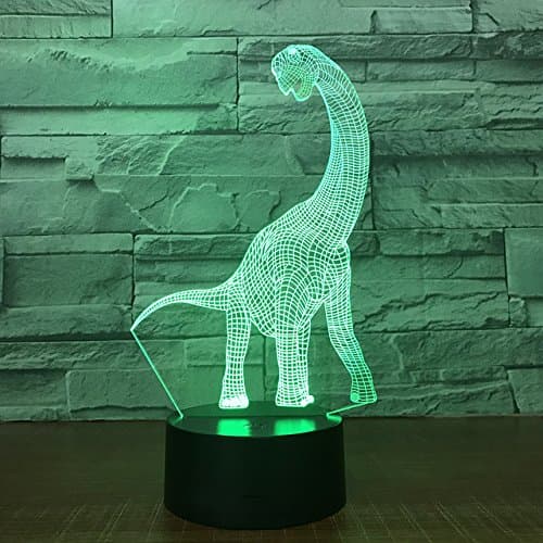 Tissen 3D Dinosaur Night Light 7 Colors Mood Light Touch Switch USB Table Desk LED Light Present Kids Home Party Birthday Gift