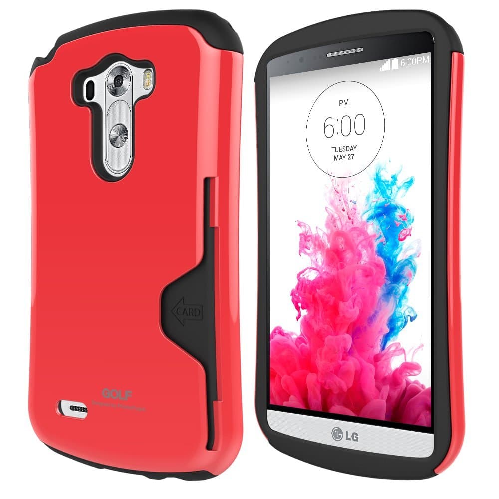 honefoam Golf Series Shockproof Bumper Case for Lg G3 (Red)