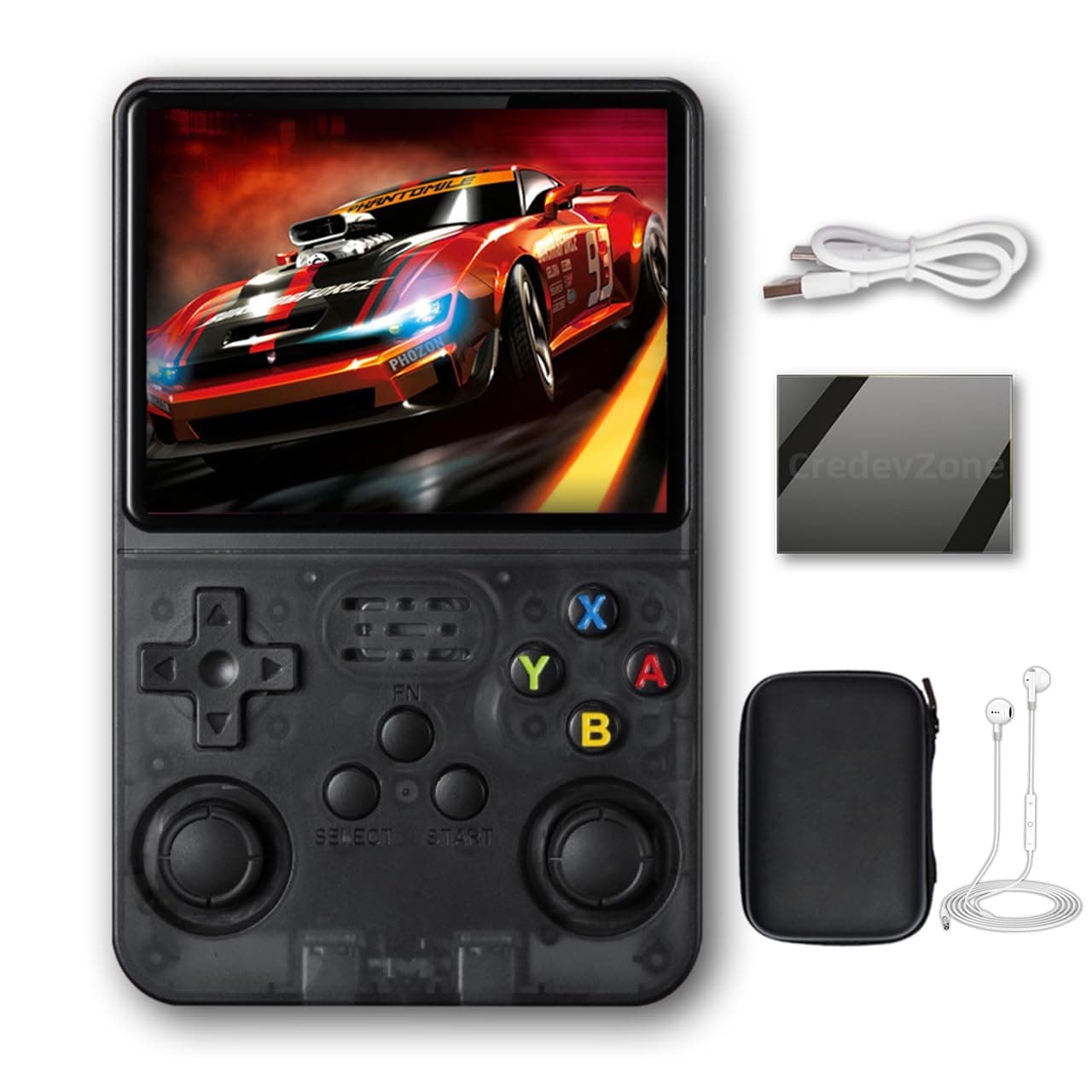 CredevZone R36S Handheld Console Game 3.5 inch Retro Handheld Video Games Consoles Built-in Rechargeable Battery Portable Style Preinstalled Hand Held Game Consoles System