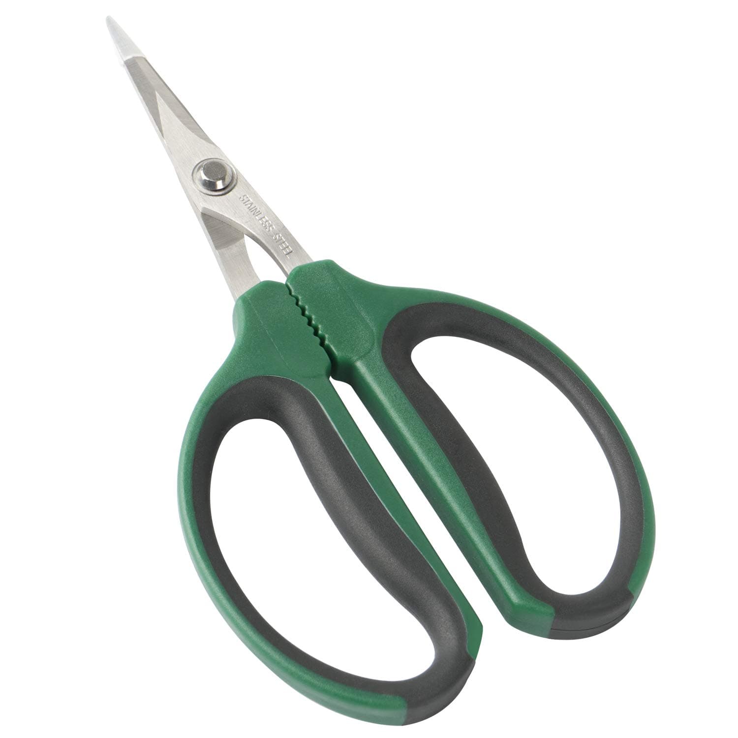 6-Inch Stainless Steel Garden Bonsai Pruning Shears, Bonsai Tools with 40mm Straight Blade Pruners, Anti-Slip Softgrip Micro-Tip Snip