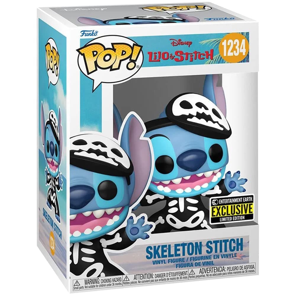 Pop! Disney: Lilo & Stitch - Skeleton Stitch 1234 Special Edition, Common Multicolor Vinyl #1234
