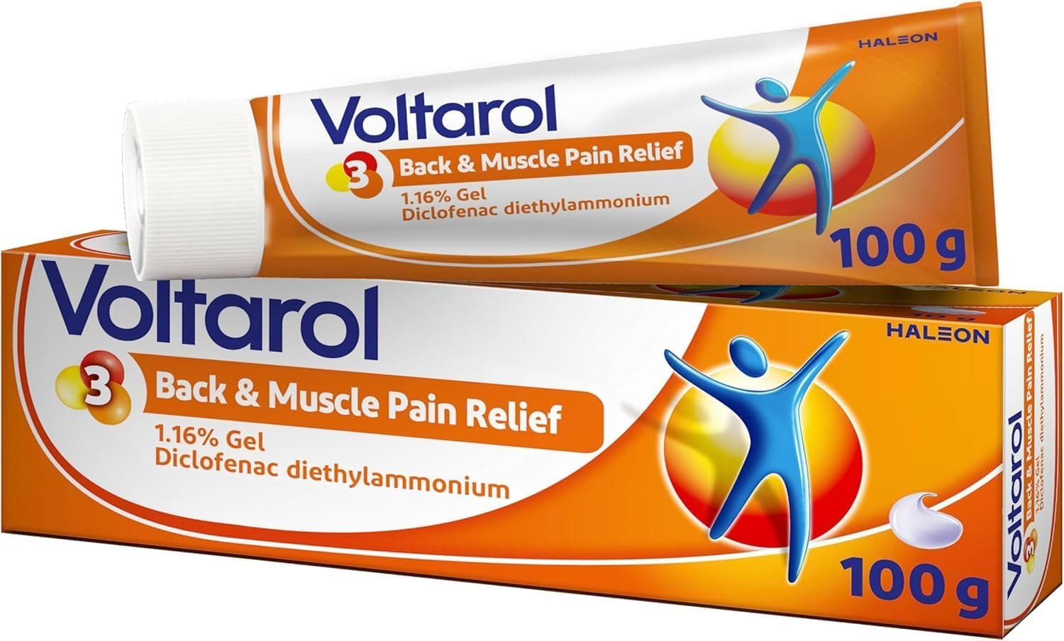 Back & Muscle Pain Relief 1.16% Gel, for Joint Pain Relief, suitable for Knee Pain & Neck Pain, 100g