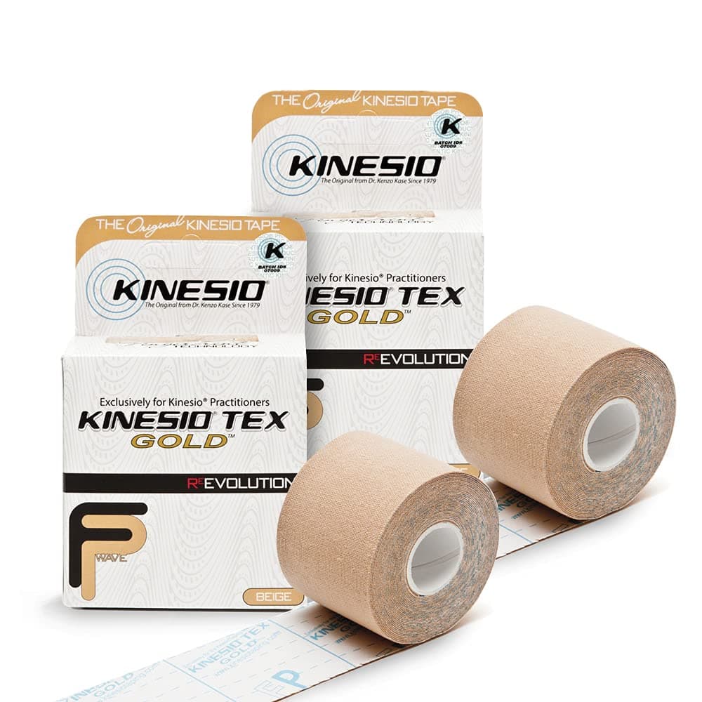 Taping - Elastic Therapeutic Athletic Tape Tex Gold FP - Beige– 2 in. x 16.4 ft - 2 Pack