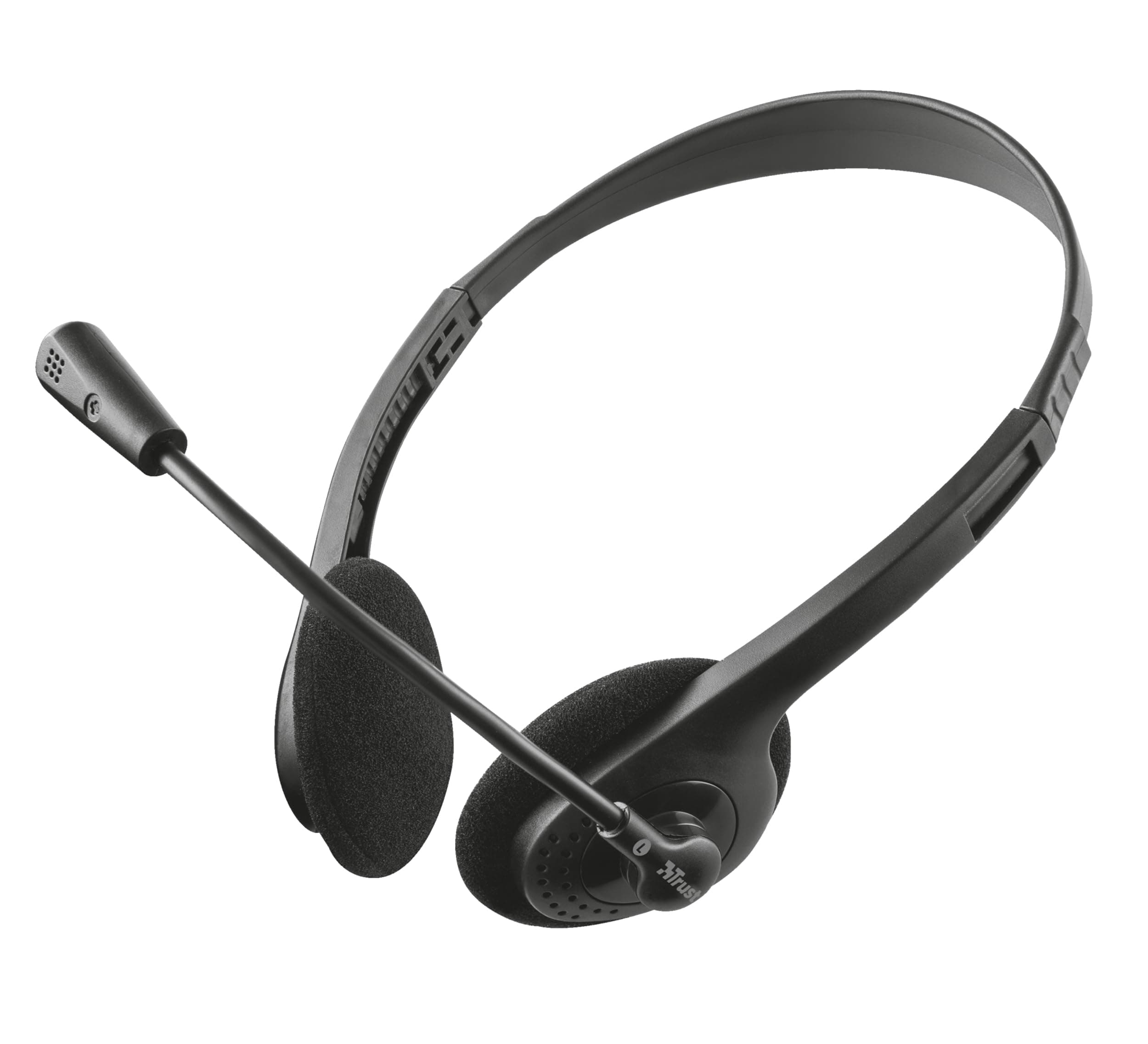 Trust 21517 Ziva Chat PC Headset with Microphone for Computer and Laptop, Black