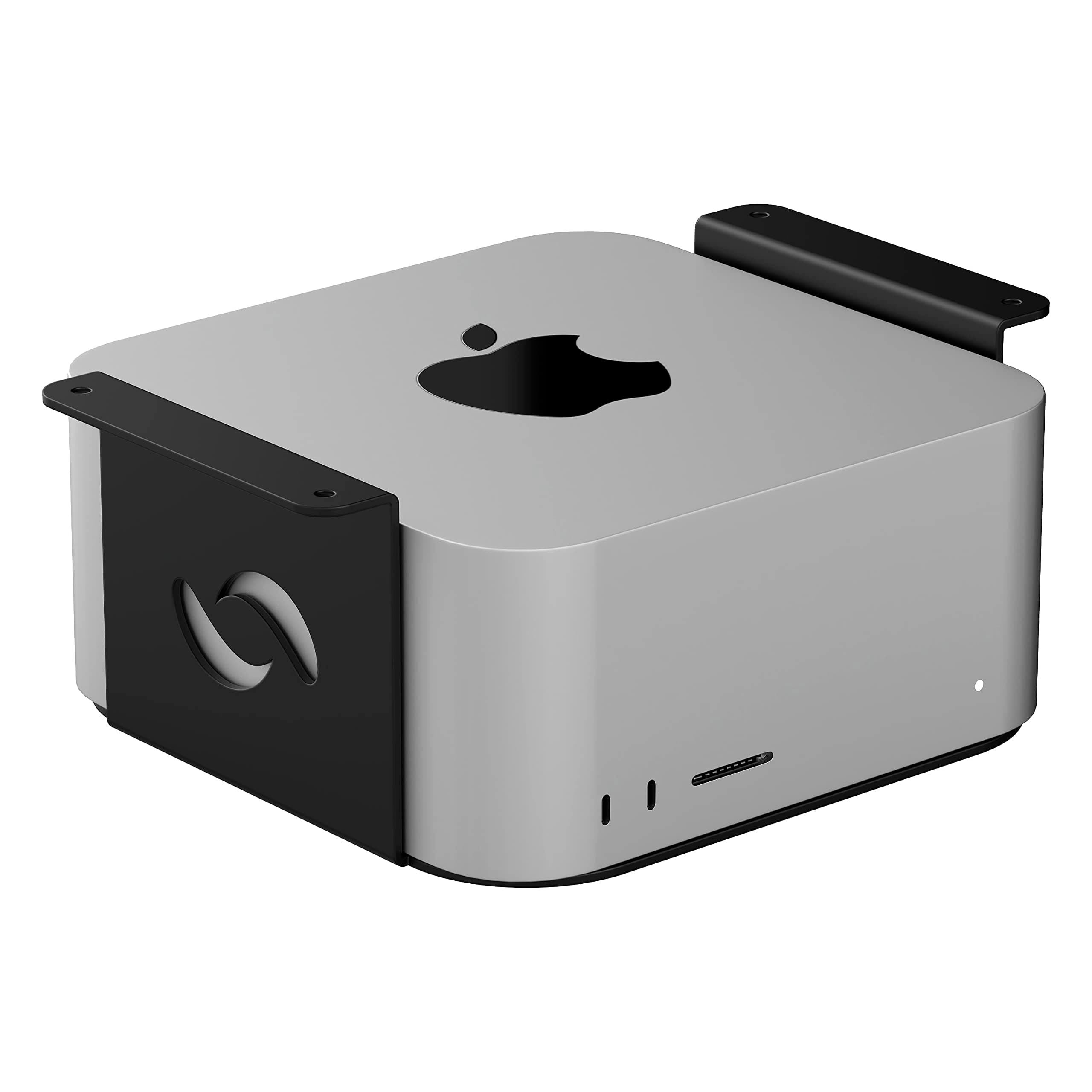 Under Desk Mount Compatible with Mac Studio, Mounting Stand Bracket for M4 M3 M2 M1, Heat Dissipation, Anti-scratch, Secure or Hide with a Holder Case