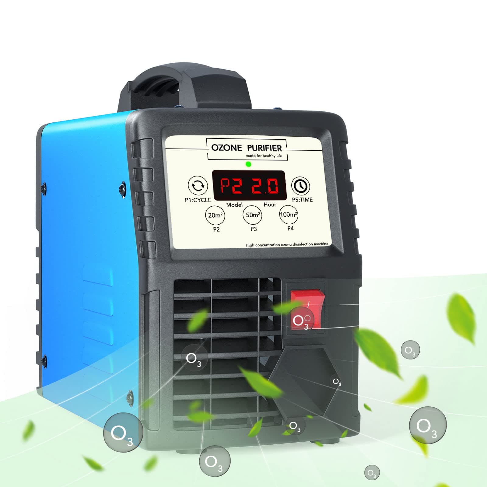 Ozone Generator, Odor Eliminator for 300 m² Room, Industrial Air Purifier Commercial Ozone Machine, Odor Remover with Timer for Room, Farm, Hotel, Home, Office, Restaurant