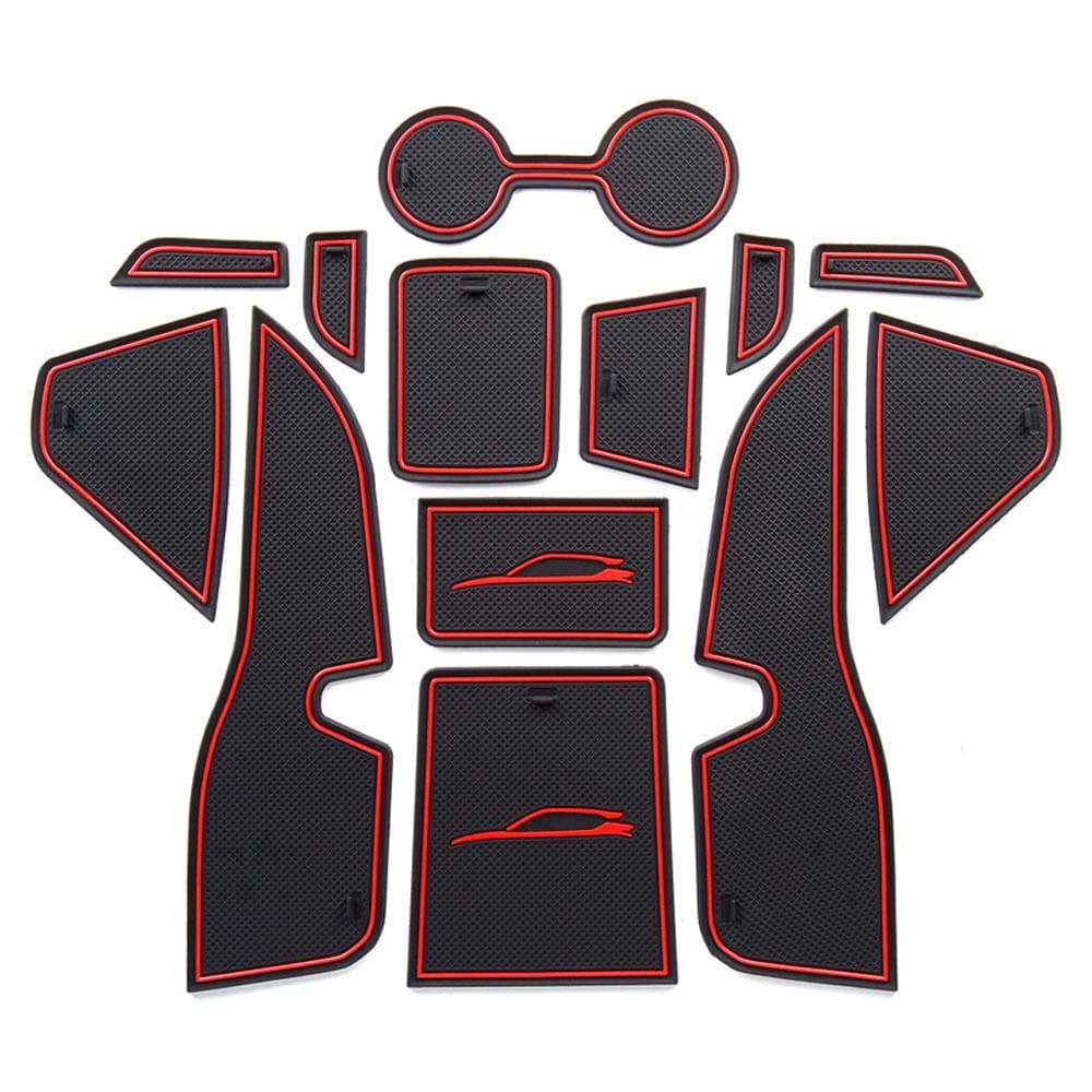 Salusy Custom Fit Cup, Door, Console Liner Accessories Gate Slot Mat Compitible for Nissan Kicks 2018 2019