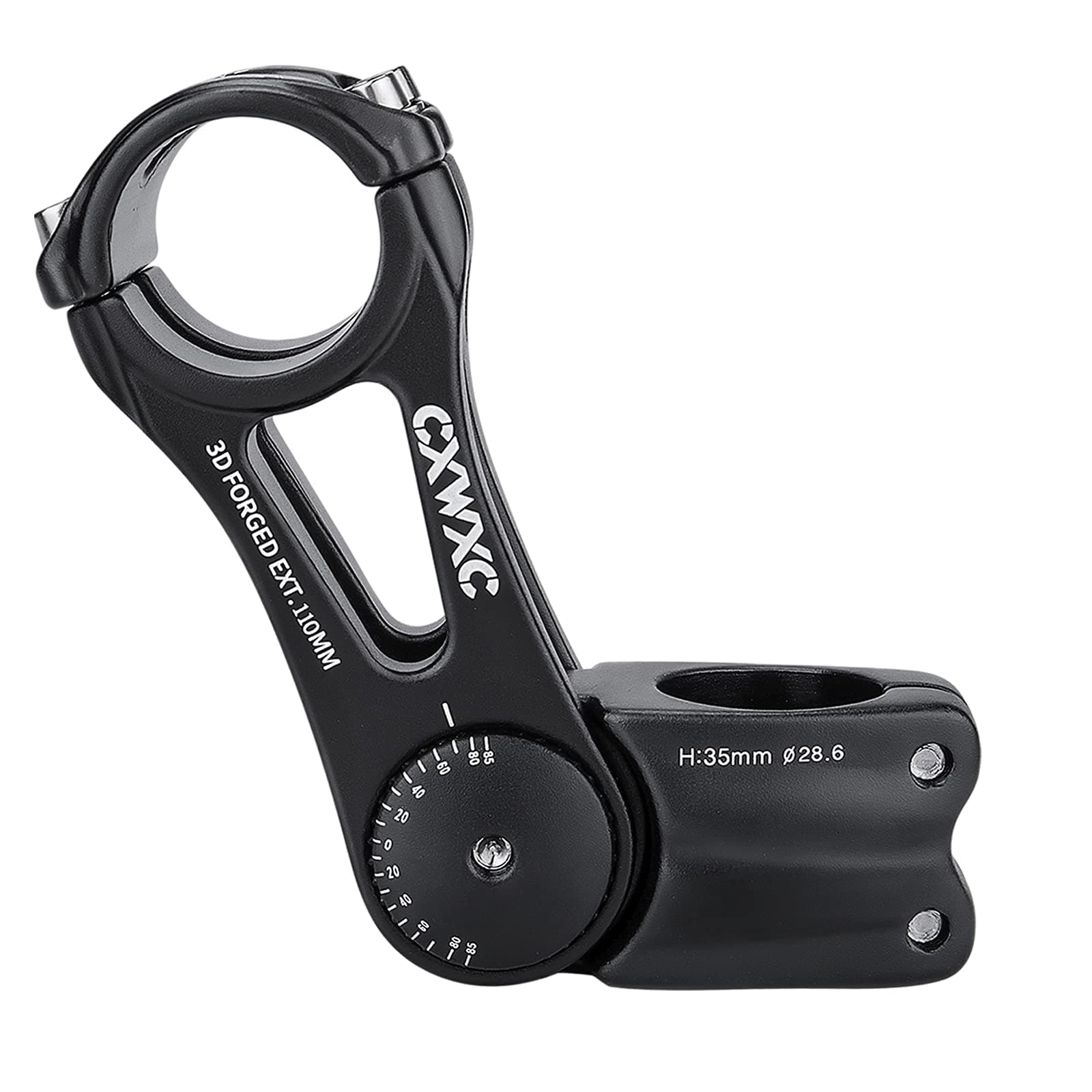 Adjustable MTB Stem 31.8mm 70 Degree - 90/110/145mm Bike Stem Riser for Handlebar - Aluminum Alloy Mountain Bike Handlebar Riser Extender for MTB Road City Bike Bicycle