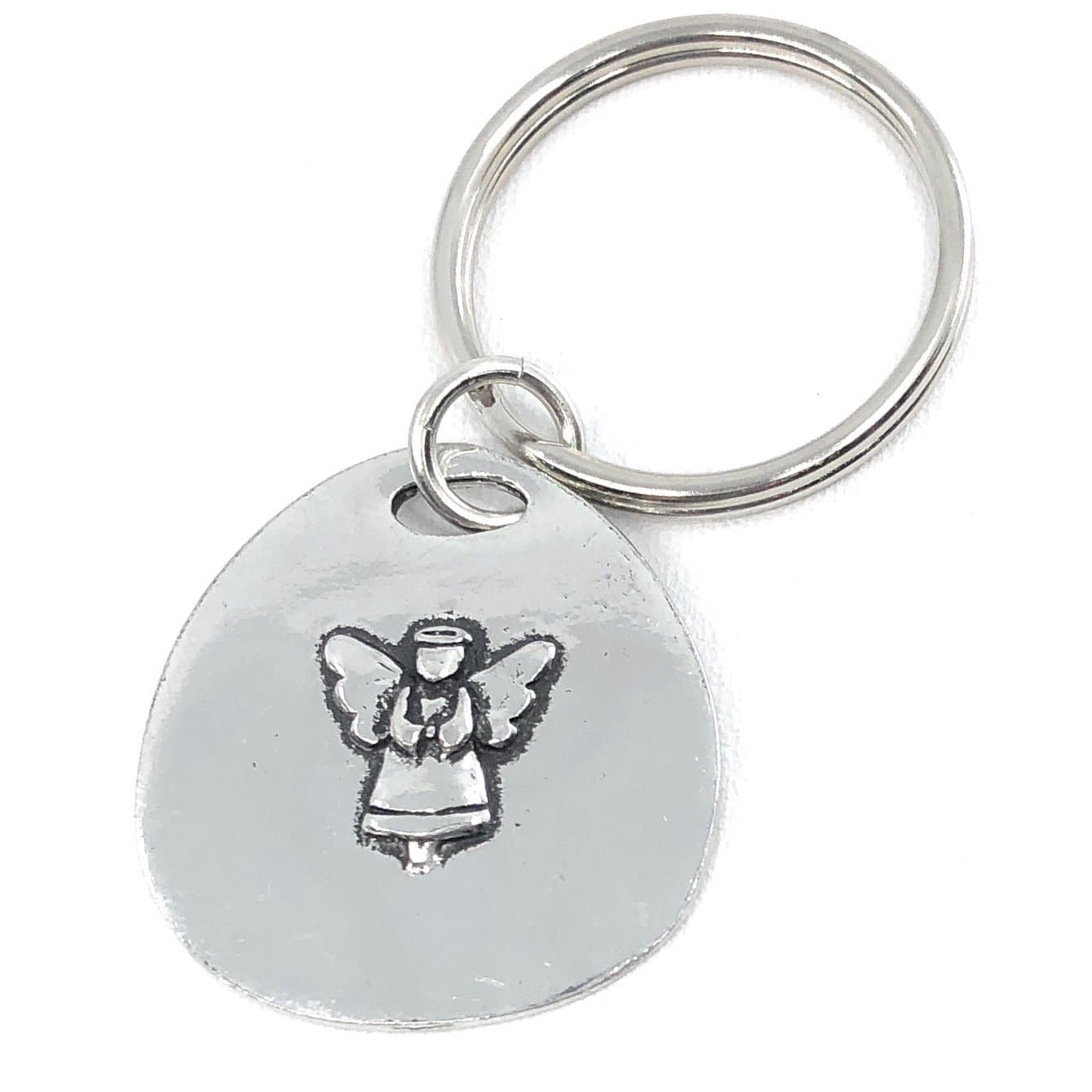 Guardian Angel Pewter Key Ring Fob Charm in Gift Box