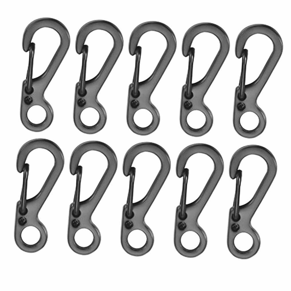 10PCS Mini SF Keychain Carabiners EDC Paracord Clips Clasps for Paracord Backpack Camping Bottle Outdoor Gears