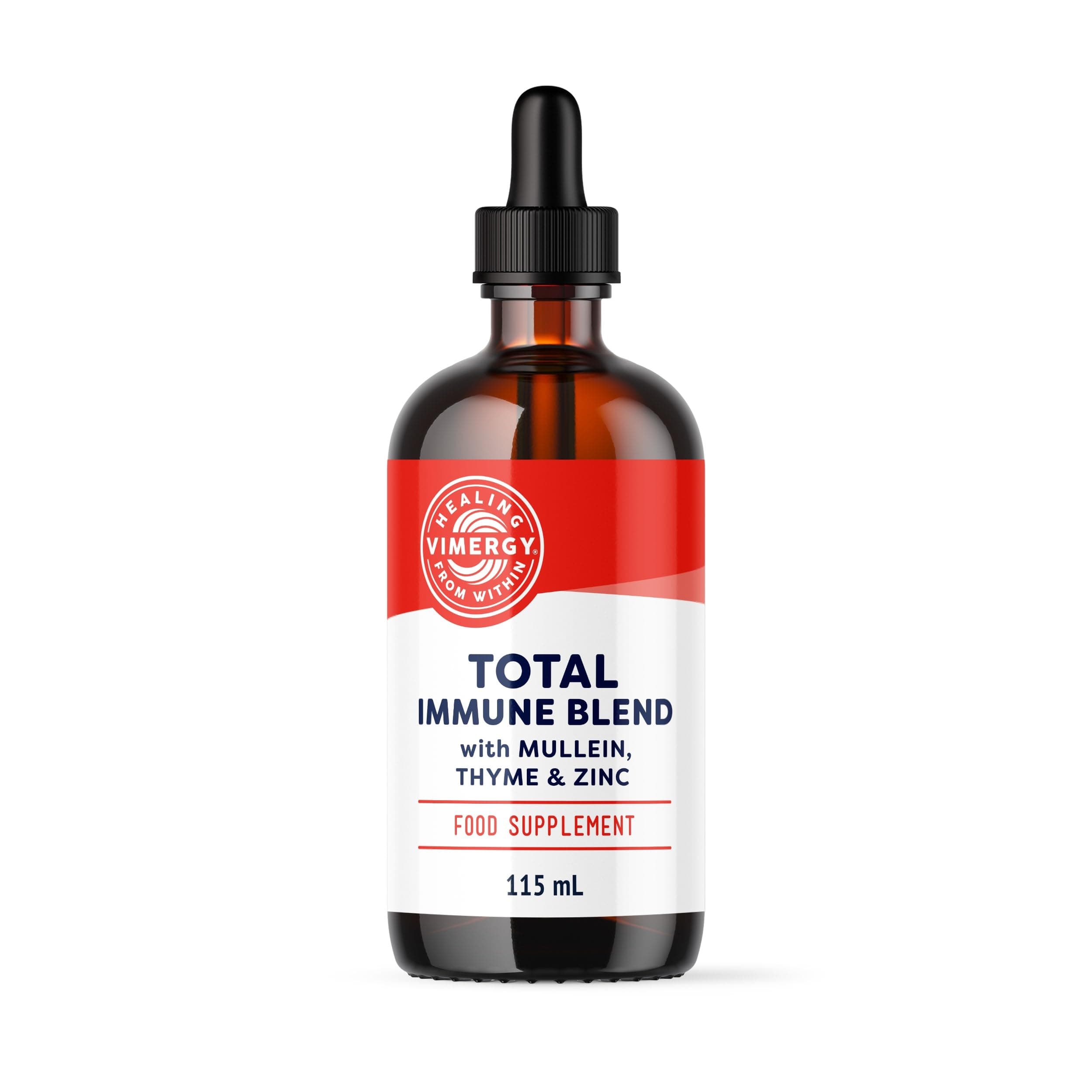 Total Immune Blend– Fast-Absorbing – All-Season, Thyme, & Mullein Drops – Non-GMO, Vegan, 57 serv (115 ml)
