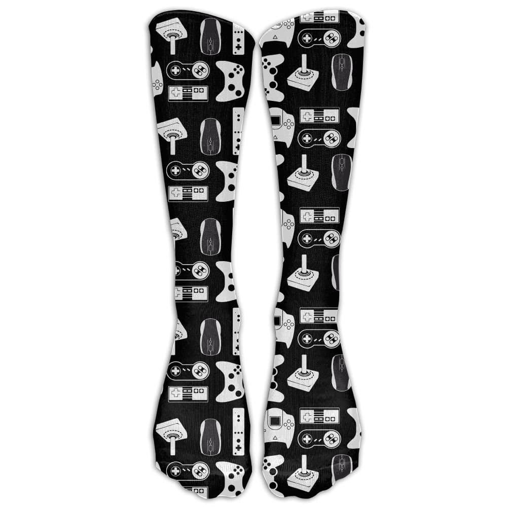 Paseer Video Game Weapon Funny Gamer Classics Stockings, Knee High Tube Socks, Sports Long Socks for Men Women