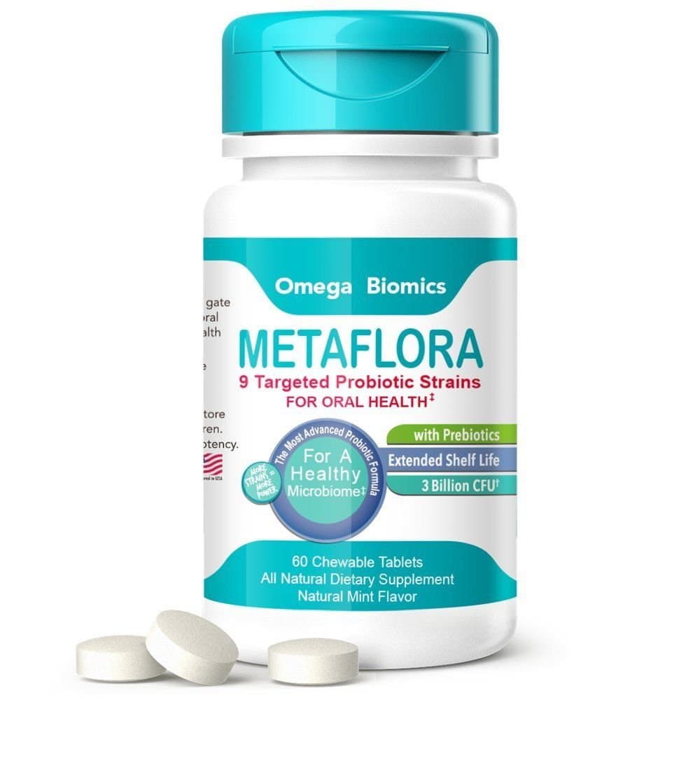 METAFLORA for Oral Health - Probiotic Supplements - 3 Billion CFU per chewable - 30 Daily Time Release Pearls