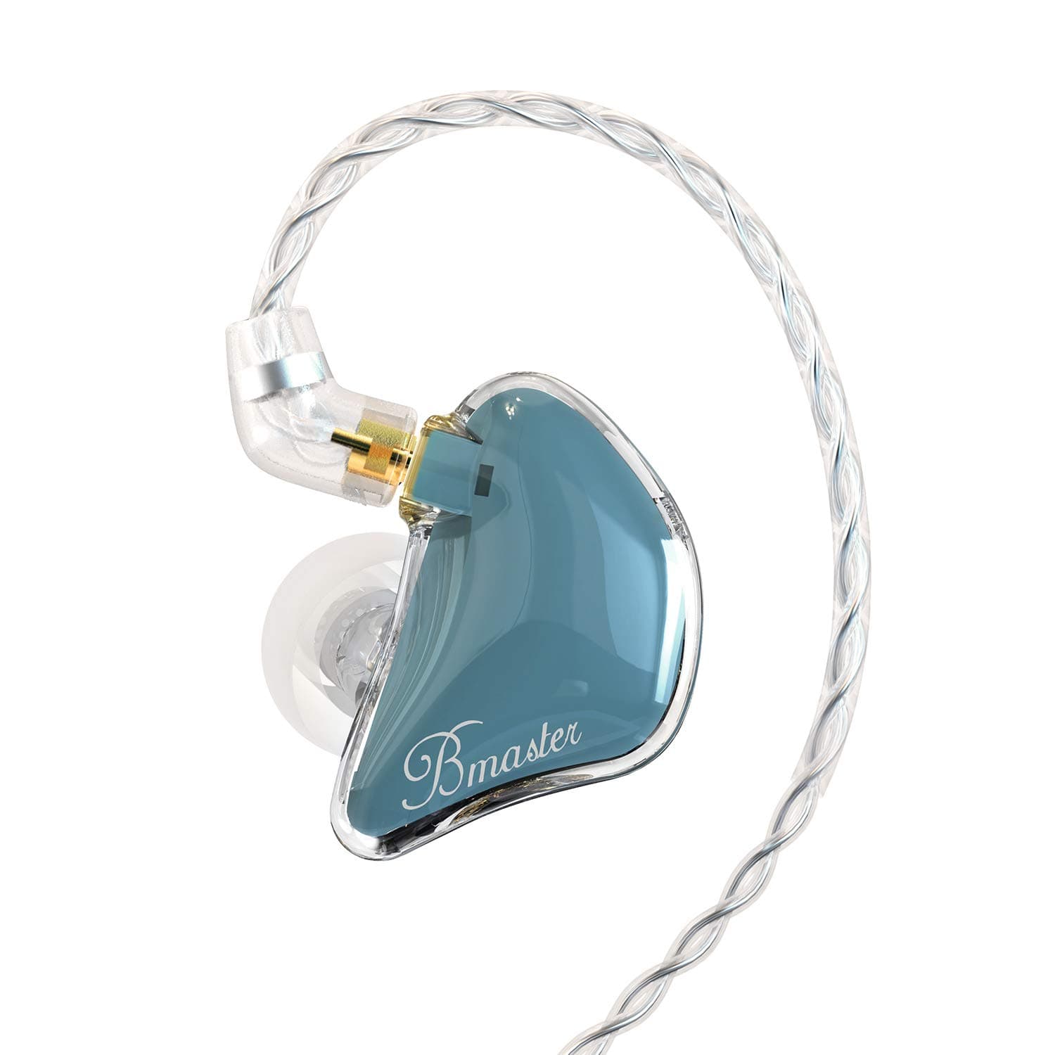 Bmaster Triple Drivers in Ear Monitor Headphone with Two Detachable Cables Fit in Ear Suitable for Audio Engineer, Musician (Blue)