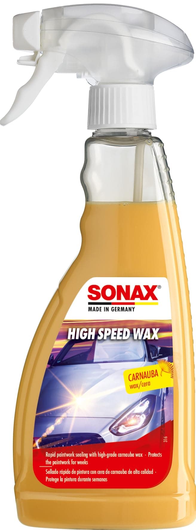 SONAX HIGHSPEEDWAX (500 ml) - The instant paintwork sealant: spray on, wipe off, done! | Item-No. 02882000-544
