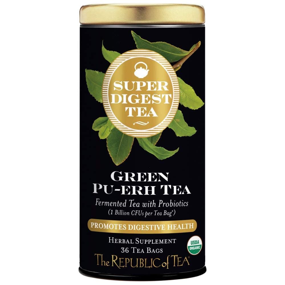 Organic Green Pu-erh SuperDigest Tea® | Probiotic Fermented Tea Bags (36 count)