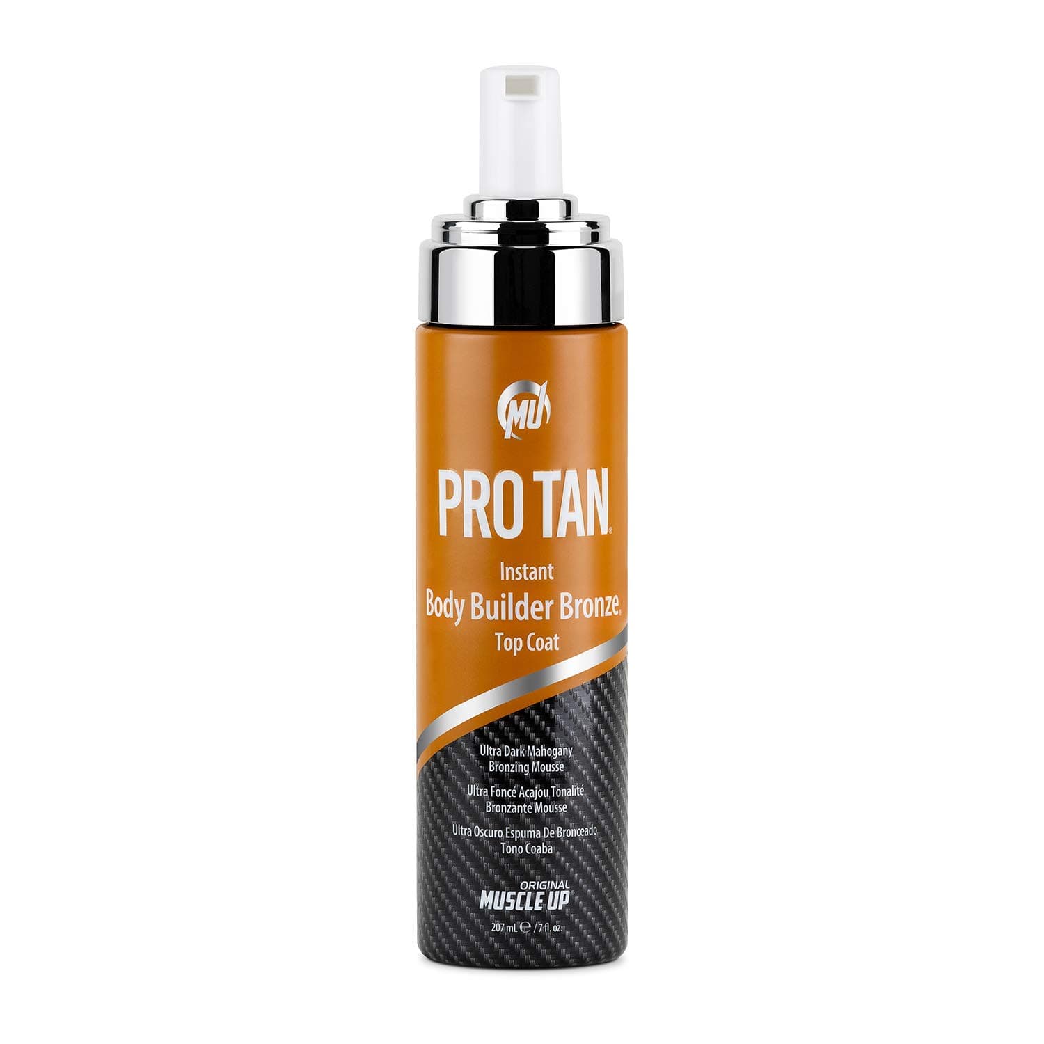 Pro Tan, Instant Body Builder Bronze Top Coat, Ultra Dark Black Walnut Mousse, Streak Free, Applies Easily, Dries Quickly, Competition Tanning, 7 fl. oz.