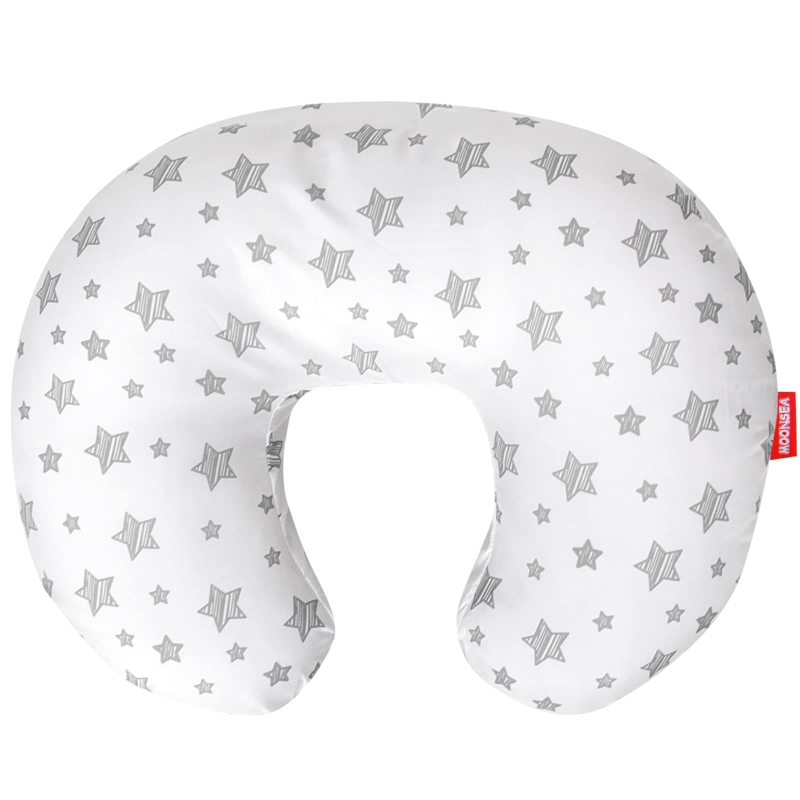 Moonsea Nursing Pillow Cover White with Star Print, Snug Fits Boppy Nursing Pillows, Breastfeeding Nursing Pillow Slipcovers Super Soft, for Breastfeeding Moms