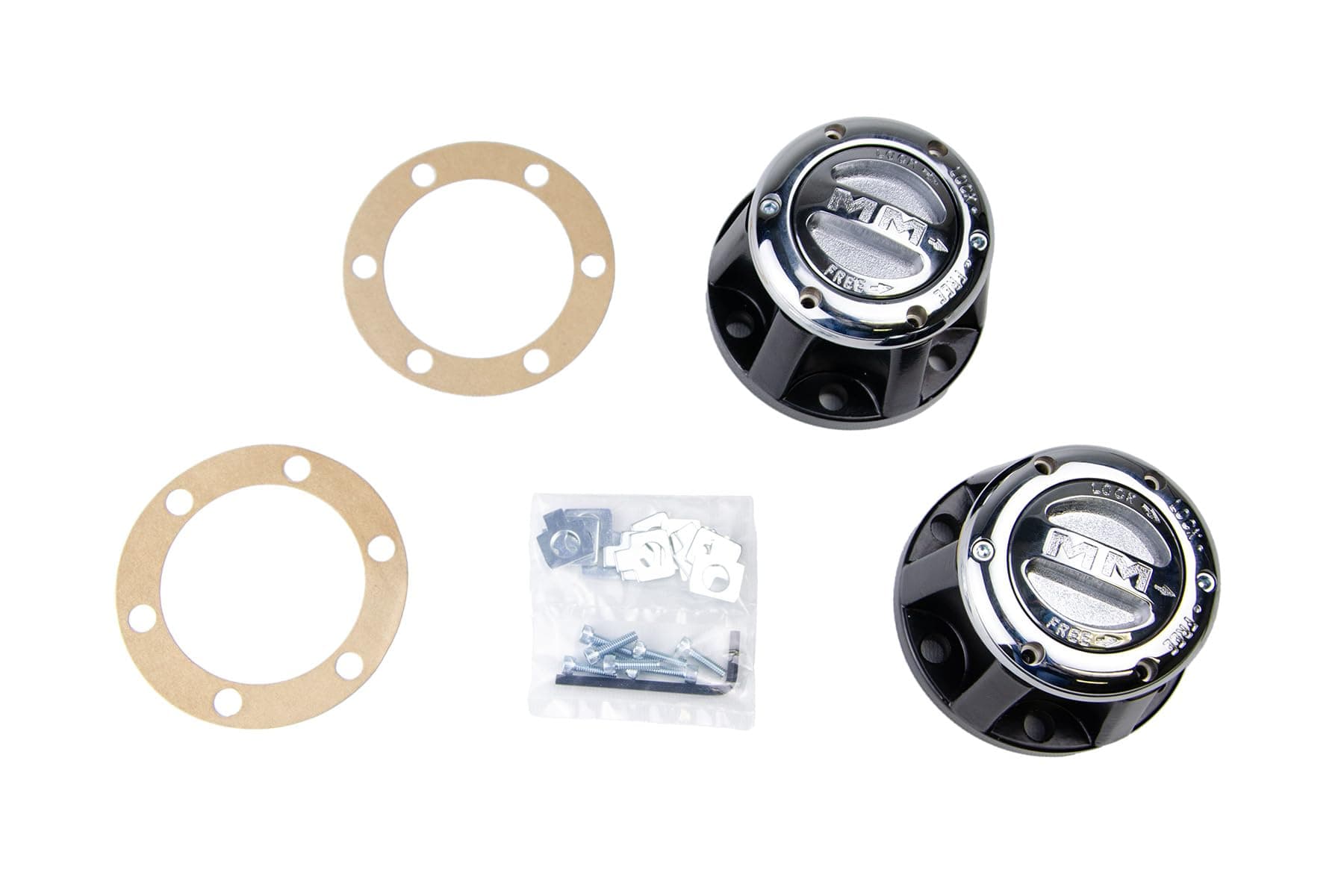 Mile Marker 457 Pair of Premium Manual Locking Hubs fits 1972-1986 CJ Universal (6-Bolt 27 Spline) and 1972-1980 Scout II | Replaces Original Equipment Manual and Automatic Hubs