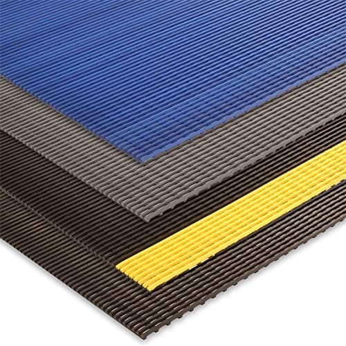 American Floor Mats Nautilus Vinyl Ribbed Safety Pool Matting - Blue 4' x 8'