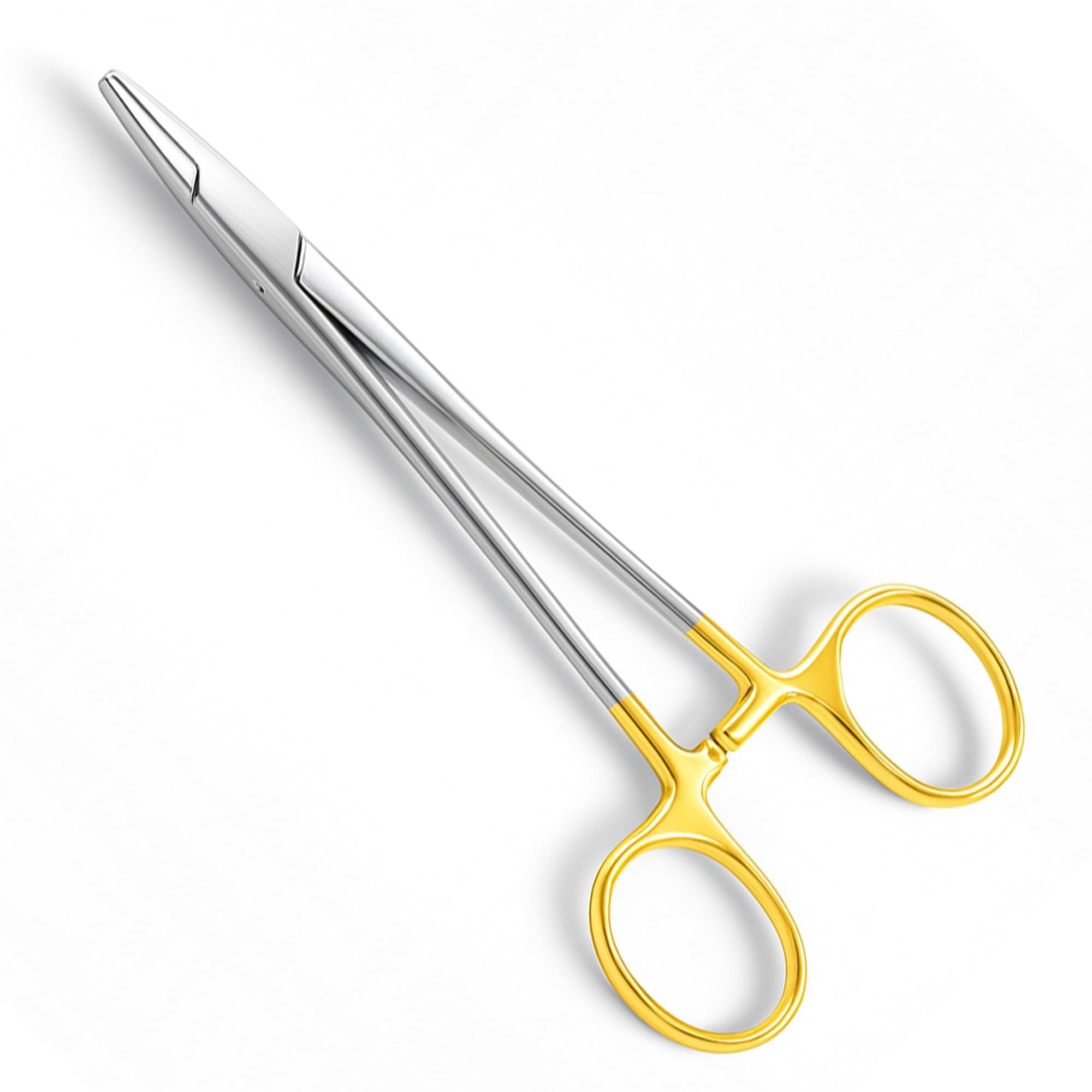 Cynamed TC Mayo Hegar Needle/Suture Holder Driver with Tungsten Carbide Inserts and Gold Rings - Premium Grade Instrument (6 in.)