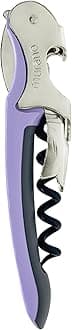 Soft-Touch Murano Two-Step Waiter Corkscrew with Nonstick Spiral (Lavender)