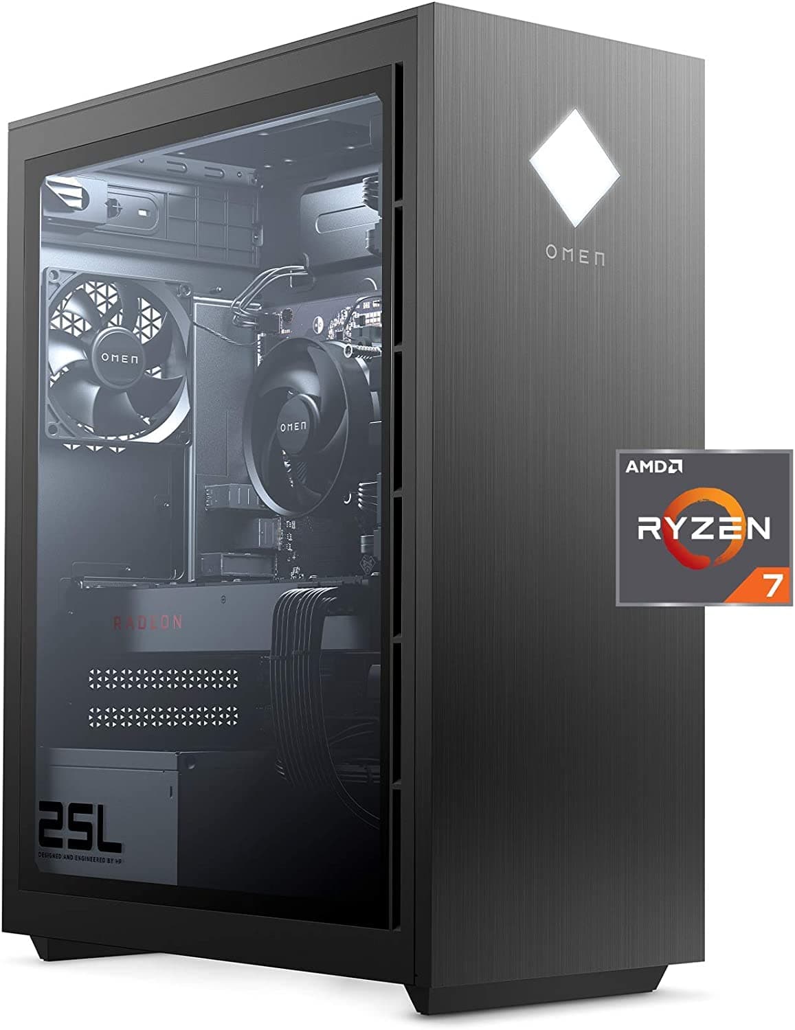 OMEN 2022 Newest Upgraded 25L Gaming Desktop PC, Geforce RTX 3060, AMD Ryzen 7 3700X, 16 GB DDR4 RAM, 1TB SSD+1TB HDD, Windows 11, VR Ready, RGB Lighting