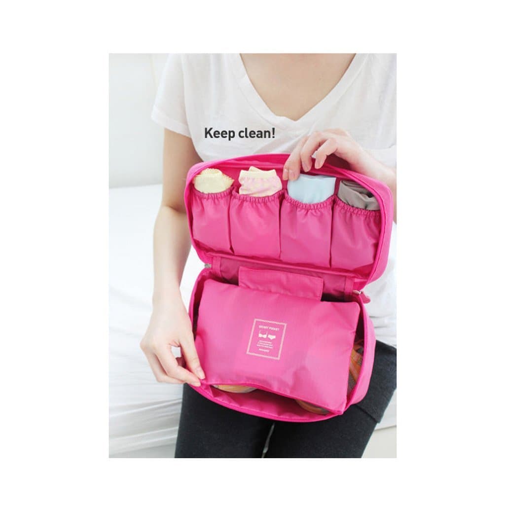 vanki 1 pc Portable Travel Drawer Dividers Closet Organizers Bra Underwear Storage Bag,Pink