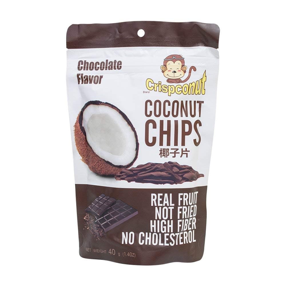 Crispconut Brand, Coconut Chips 40g X 3 Packs (Chocolate Flavour)