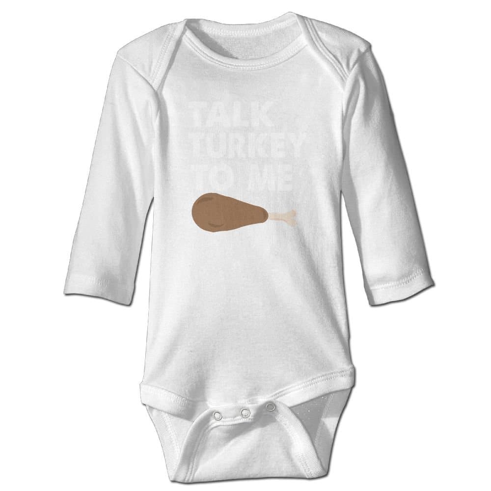 Talk Turkey To Me Funny Halloween Graphic Jumpsuit For Newborns 0-24 Months
