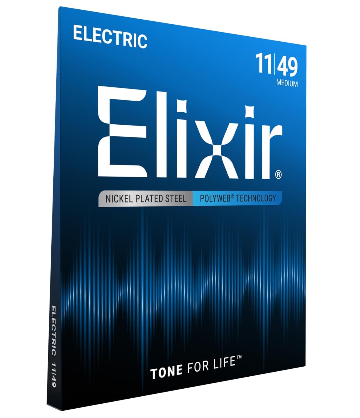 Elixir Strings 12100 Electric Guitar String with POLYWEB Coating, Medium (.011-.049)