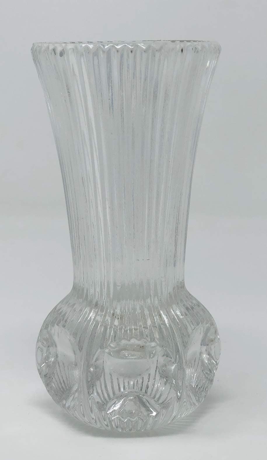Vintage Fostoria Clear Celestial 4 3/4" Heavy Lead Crystal Bud Vase (Discontinued 1985)