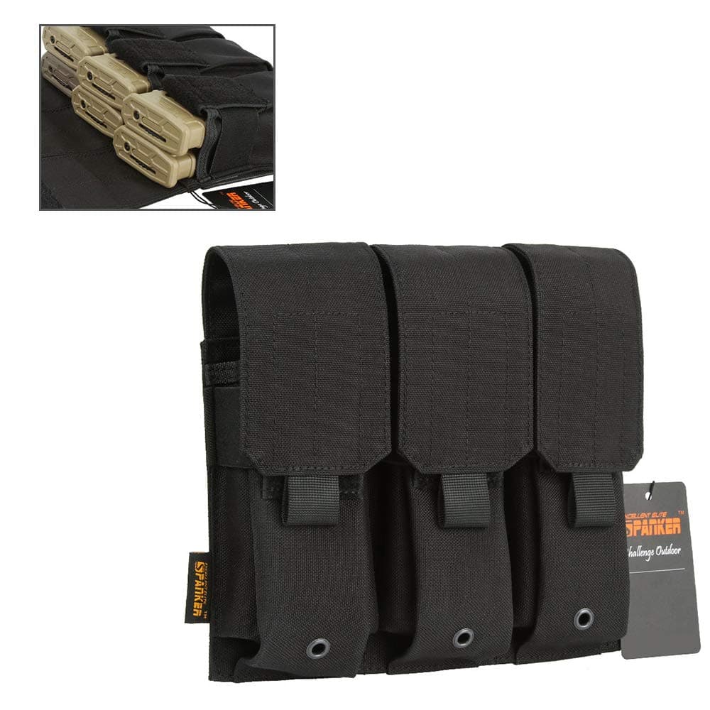 EXCELLENT ELITE SPANKER Tactical Molle Single/Double/Triple Mag Pouch for M4 M14 M16 AR15 AR10 G36 Magazine Holds 2 Mags