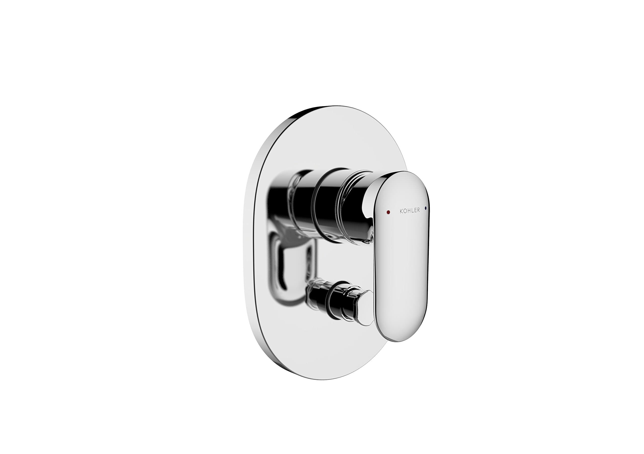 Kohler Kumin Recessed Bath & Shower Trim In Polished Chrome
