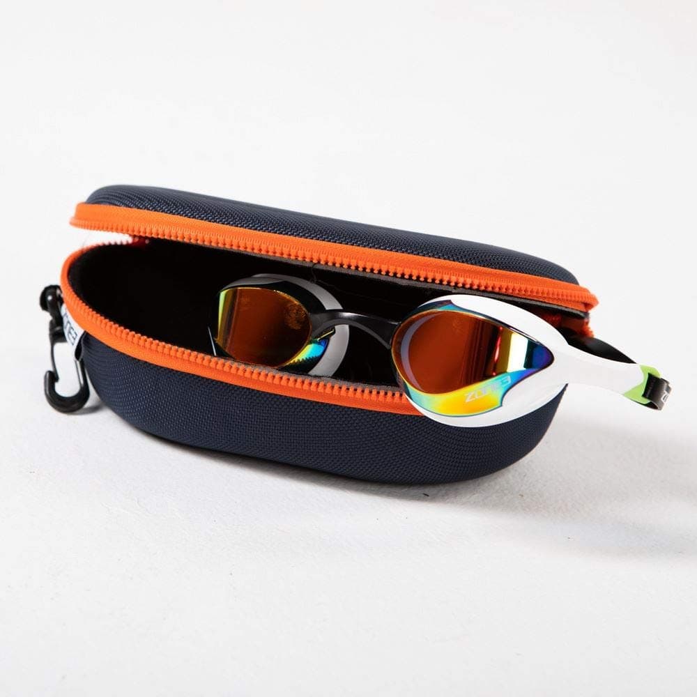 ZONE3 Swimming Goggles case, Navy/Orange, ONE SIZE