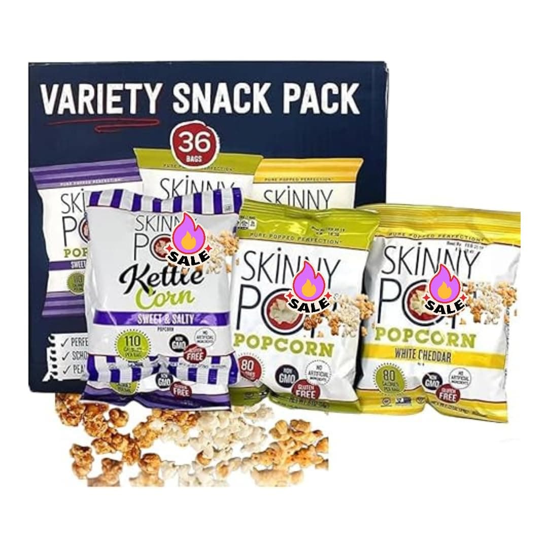 Skinny Pop Pop~corn Variety Snack Pack, 36 Count