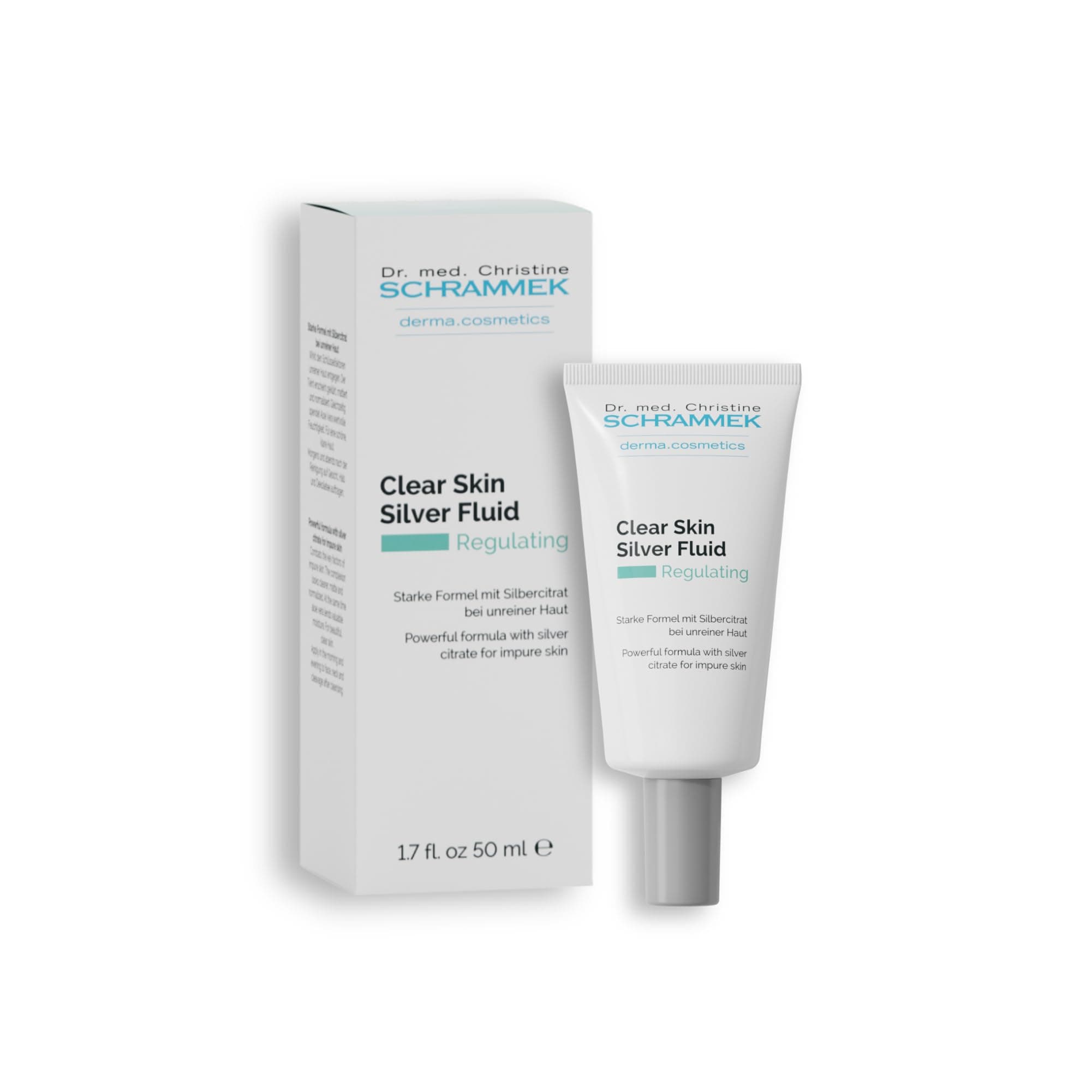 - Clear Skin Silver Fluid (1.7 fl oz) - Powerful Formula for Impure Skin with Microsilver - Combats the Key Factors of Impure Skin - with Aloe Vera - Face Fluid - Skin Care - Dr. Schrammek