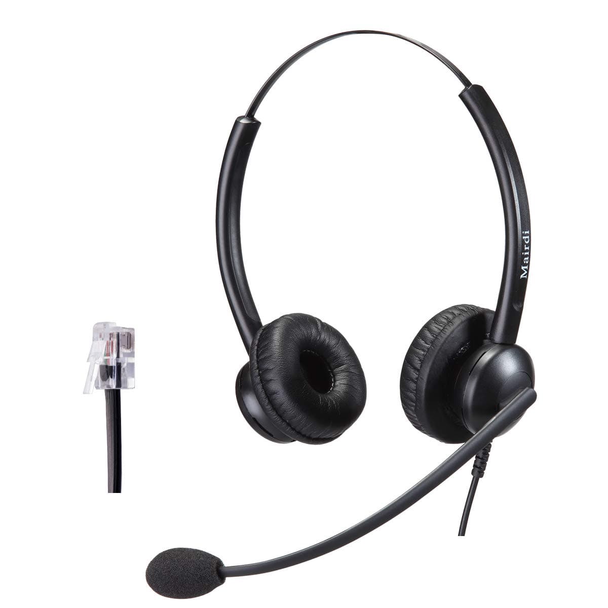 Telephone Headset with Noise Cancelling Microphone & HIS Cable for Avaya IP 1608 1616 9601 9608 9611 9611G 9620 9621 9630 9631 9640 9641 9650 9670 J139