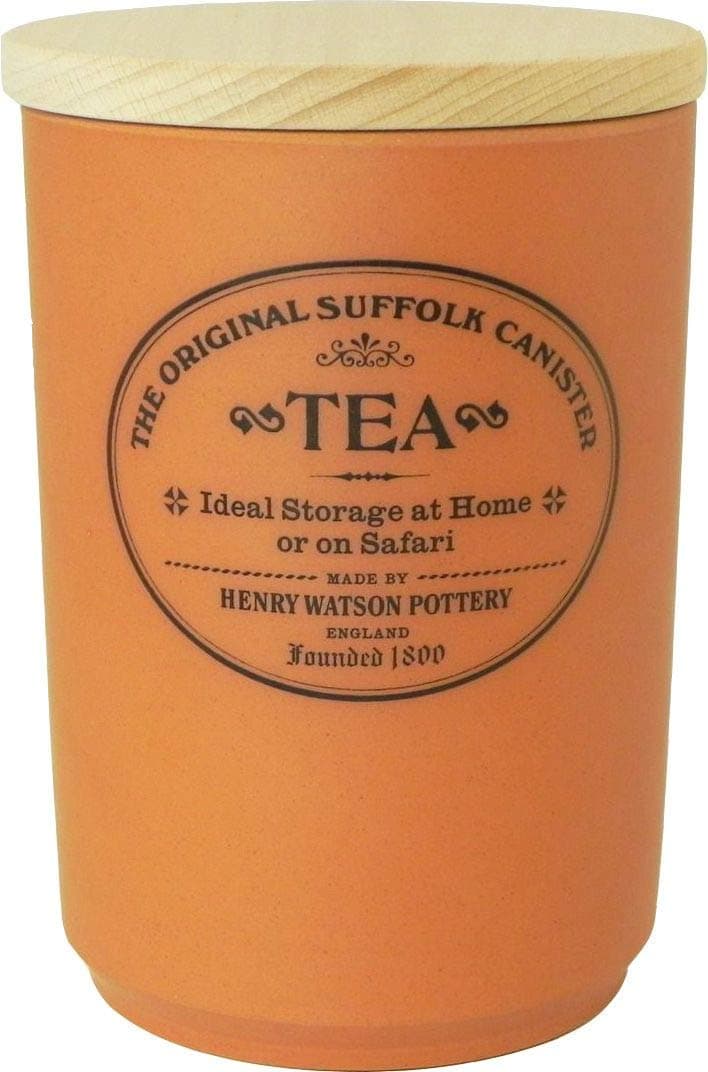Airtight Tea Canister - Terracotta, Made in England - 11cm x 16cm The Original Suffolk Collection.