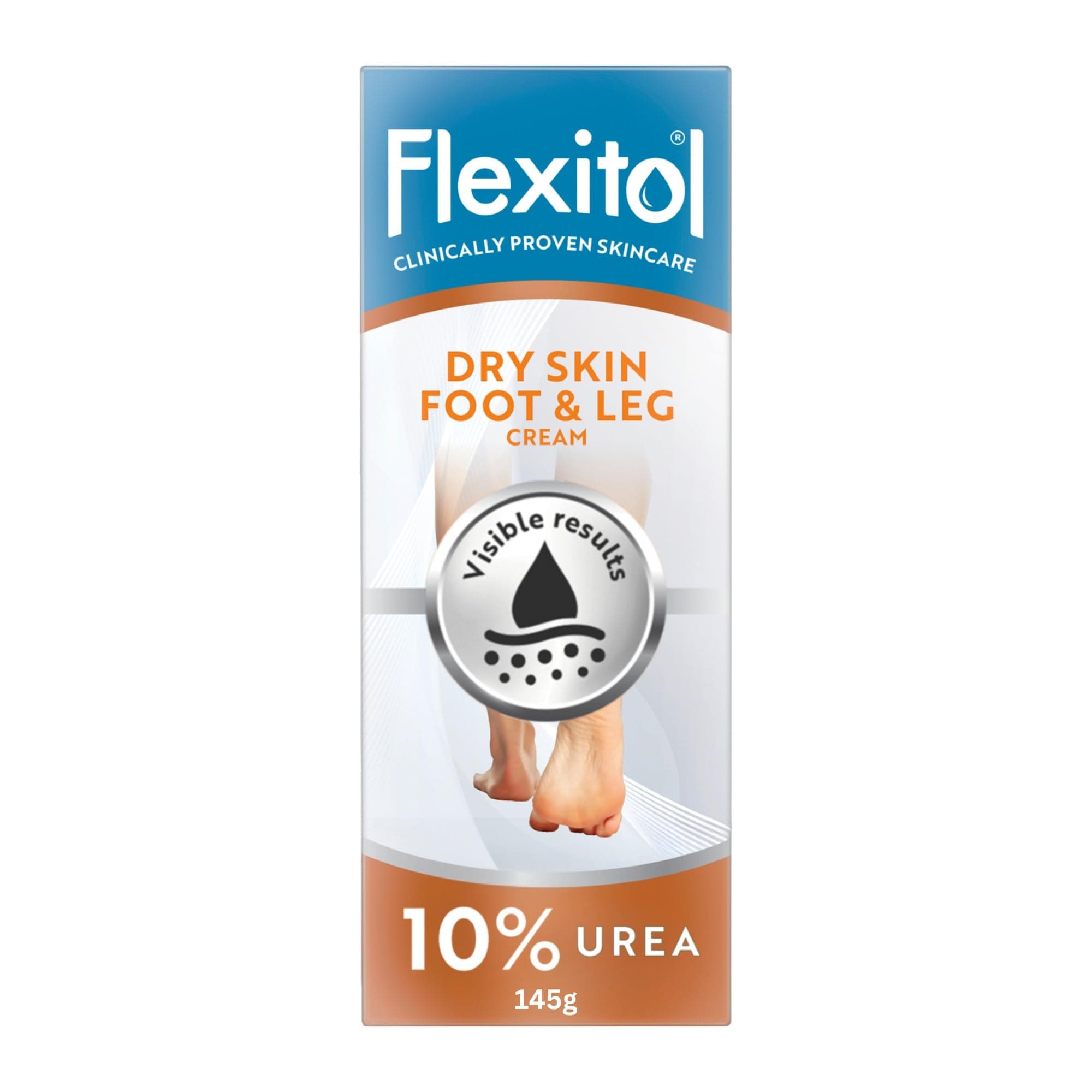 Flexitol Dry Skin Foot & Leg Cream, Clinically Proven to Hydrate Feet and Legs, Quick Absorbing Foot Care, 48H Hydration, Hydrate, Soften, and Moisturise Very Dry Feet and Legs, 10% Urea, 1 x 485g