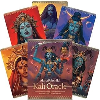 44 Pieces Kali Oracle Tarot Cards Decks Wild Divine Mother Hindu Traditional Standard Tarot Deck Fortune Telling Game Divination Tools for Beginners (Style 26)