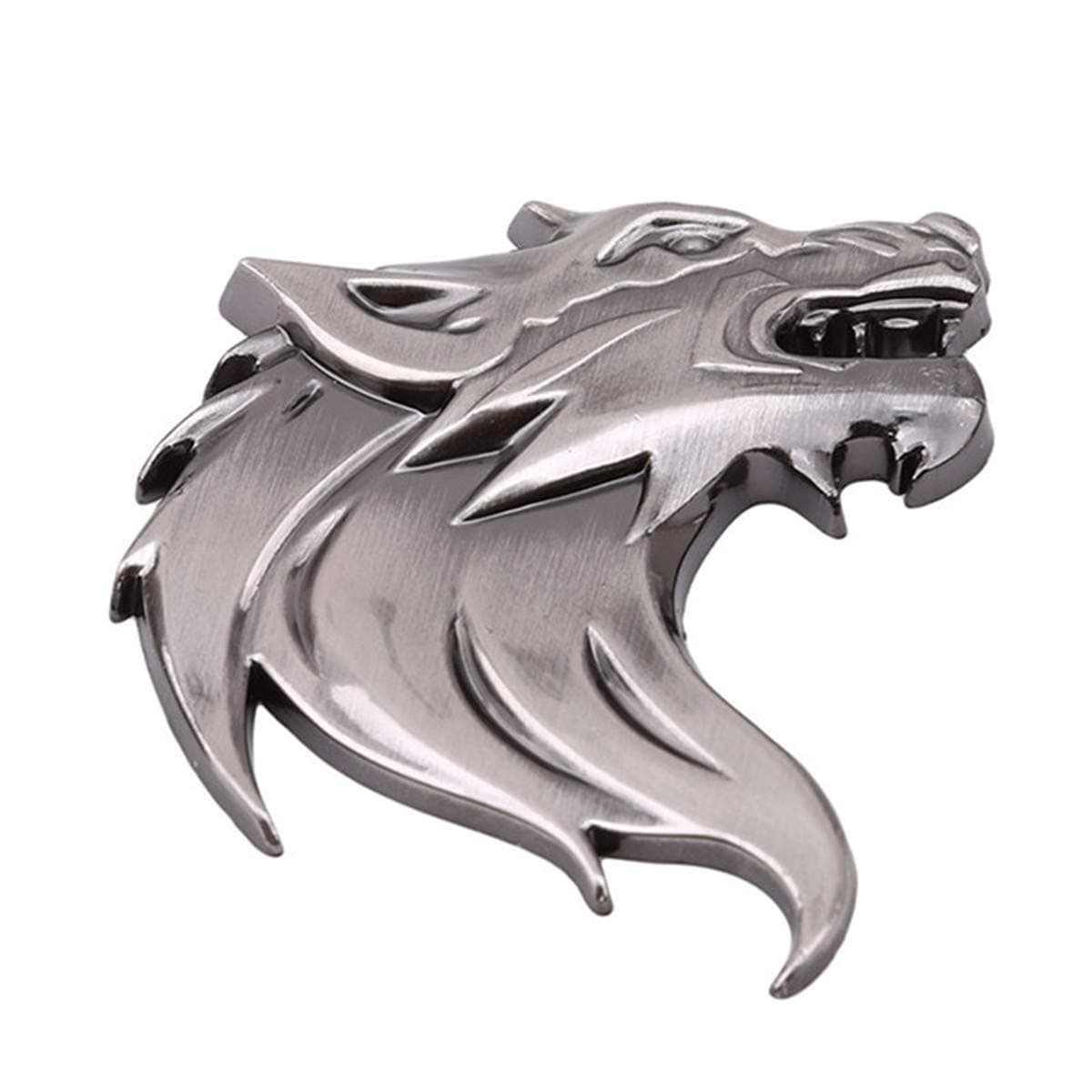 Winwinfly 3D Metal Car Sticker Wolf Head Motorcycle Decal Windshield Emblem Badge Reflective Car Styling
